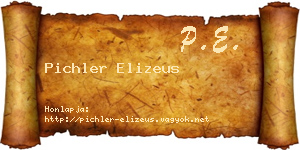 Pichler Elizeus névjegykártya